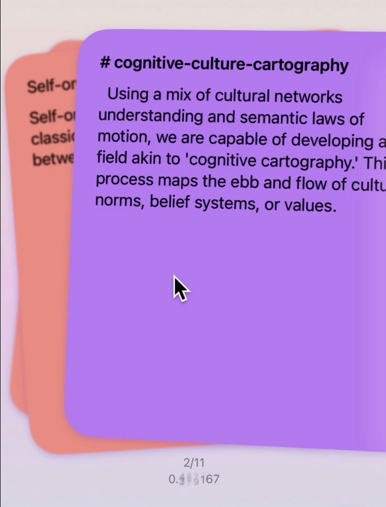 Subconscious: Early Card Prototypes